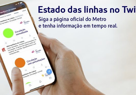 Circulação do Metro de Lisboa em tempo real no twitter